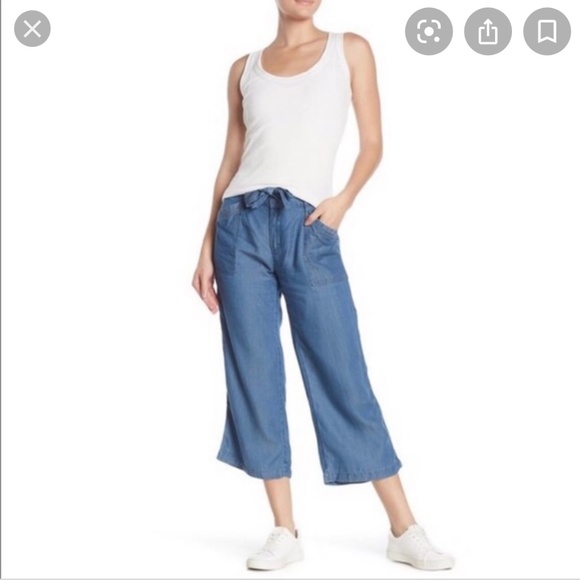 Joe Fresh Black Palazzo/Wide Leg Crop Pants - Picture 8 of 9